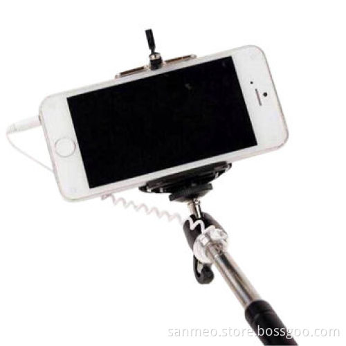 Mobile Phone Audio Cable Take Pole Selfie Stick Handheld for iPhone iOS Samsung Android Smart Phone